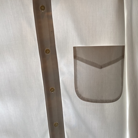 15 1/2-4/5 Brooks Brothers button down white shirt - Picture 5 of 8